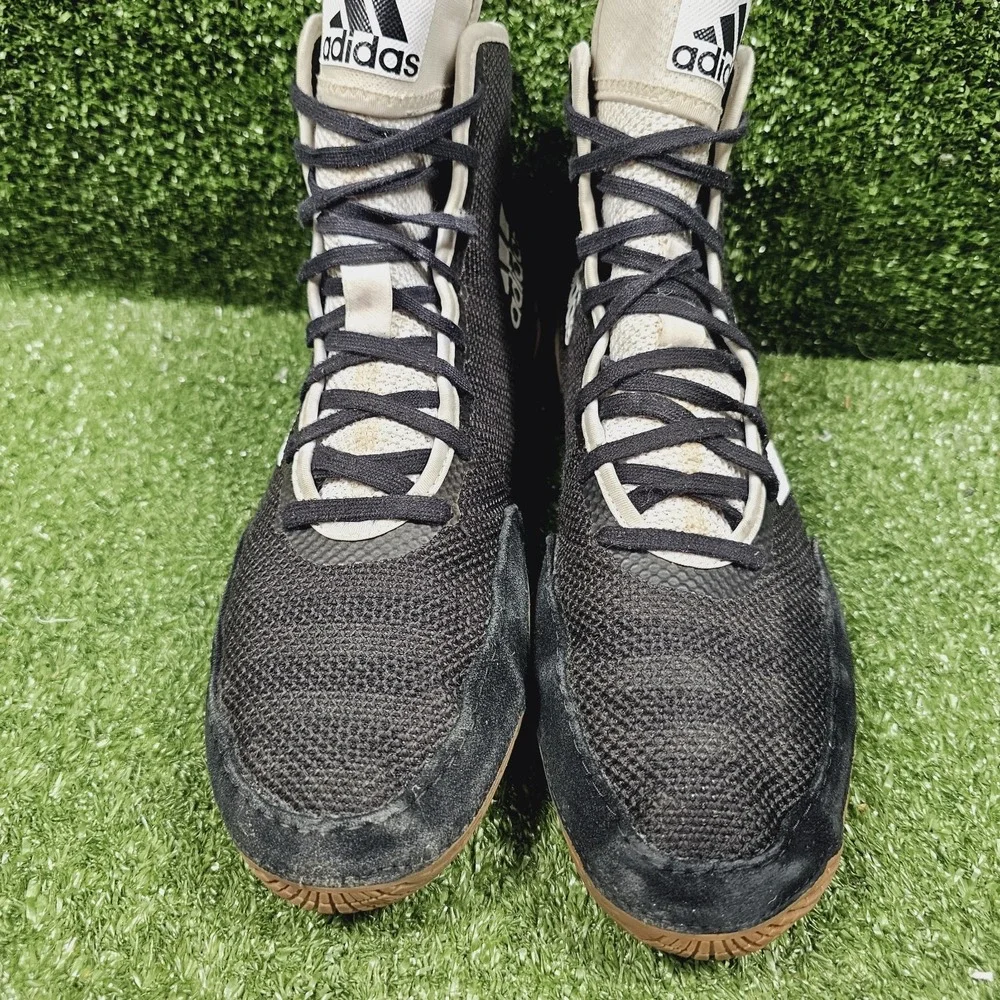 Adidas Tech Fall 2.0‎ Black White Gum Athletic Wrestling MMA Shoes Mens Size 11